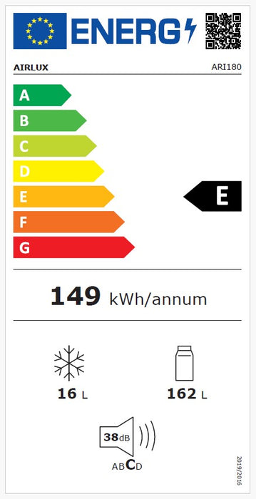 RÉFRIGÉRATEUR INTÉGRABLE AIRLUX ARI180